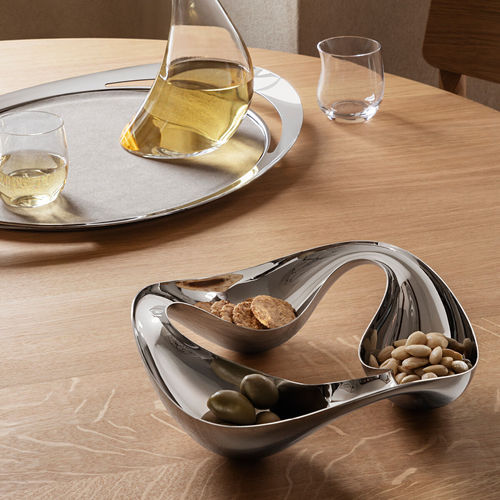 Schale / polierter Edelstahl - COBRA - Georg Jensen - modern