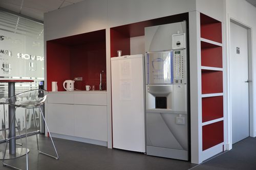 Abnehmbare Trennwand - Spacing - Laminat / Büro / mit Regal