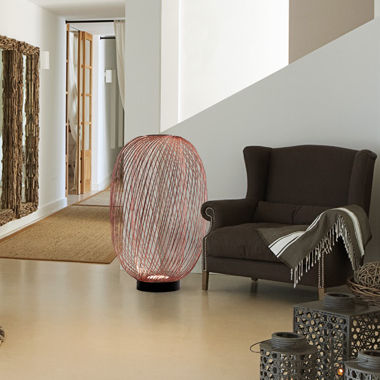Bodenlampe - ANWAR - Parachina - Stahl / Kupfer / modern