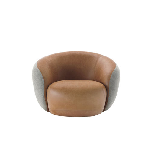 Sessel / originelles Design - BOTERO - Sesta - Polyurethanschaum / grau / braun
