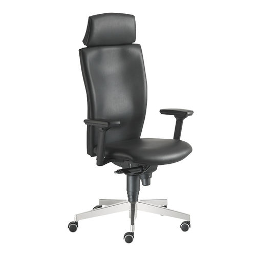 Moderner Chefsessel - COROLLA - Sesta - Leder / Nylon / mit Kopfstütze