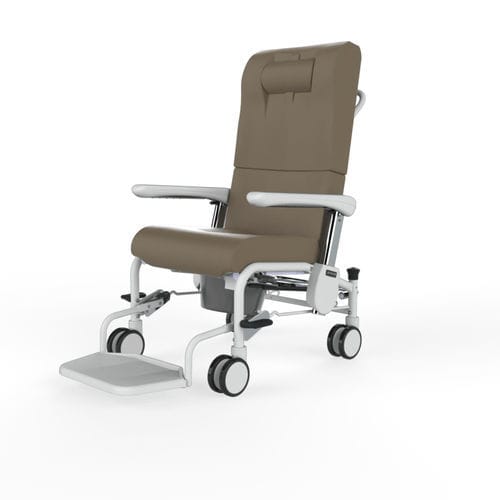 Medizinischer Sessel / Leder - SÉLÉNÉ - Navailles - auf Rollen / neigbar / mit Fußstütze
