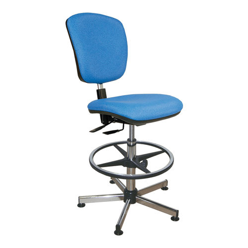 Arbeitsstuhl / Gewebe mit PVC-Beschichtung - Navailles - Chromstahl / mit Sterngestell / drehbar