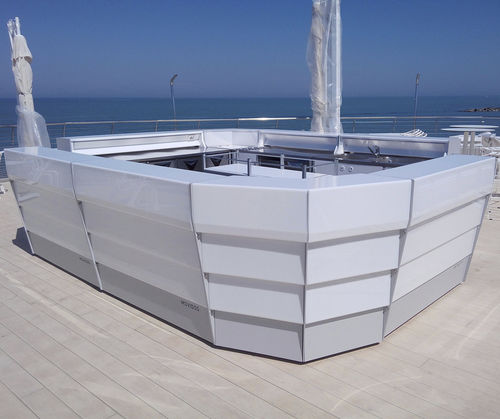 Bartheke - SPEED - Movidos srl - Edelstahl / anodisiertes Aluminium / HPL