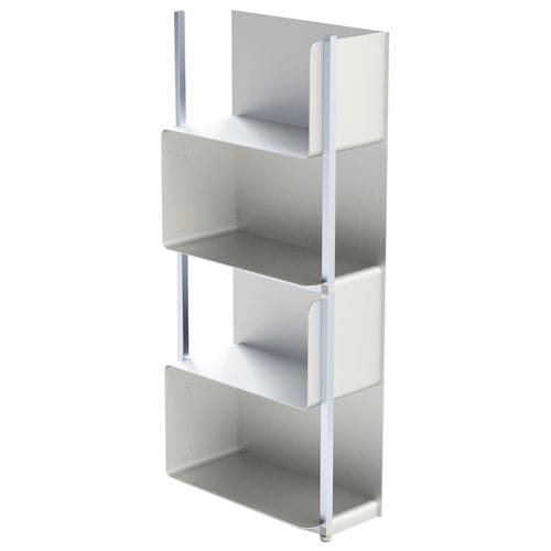 Modernes Regal - BLOCKS - Movidos srl - anodisiertes Aluminium / Plexiglas® / für Gewerbegebrauch