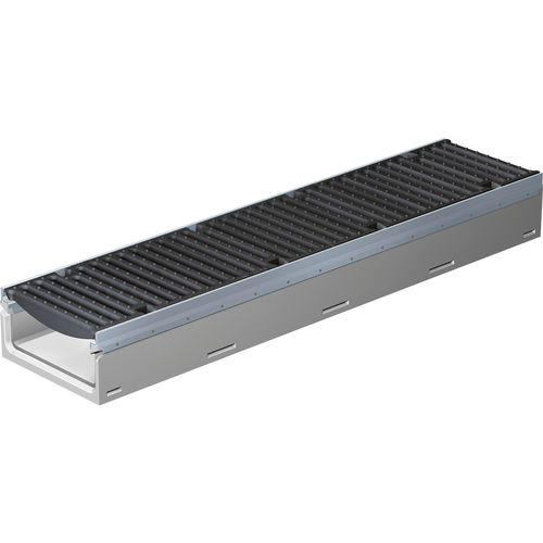 Gitter-Abflussrinne - FILCOTEN PRO MINI 200 - BG Graspointner - Faserbeton / Metallgitter / für öffentliche Bereiche