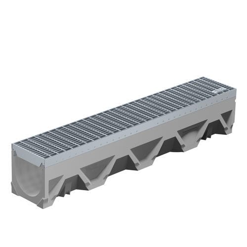 Gitter-Abflussrinne - FILCOTEN TEC NW 150 - BG Graspointner - Schlitz / gepflastert / Hochleistungsbeton