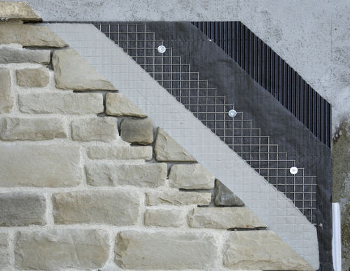 Kunststein-Fassadensystem - AIR SYSTEM  - Pietre d'arredo