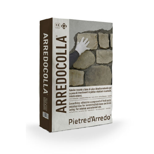 Nachbearbeitungs-Klebemörtel - ARREDOCOLLA - Pietre d'arredo - selbstklebend / Glätt / mineralisch