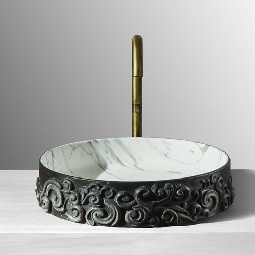 Aufsatzwaschbecken - DAME BOWL - KREOO - Stein / Marmor / rund