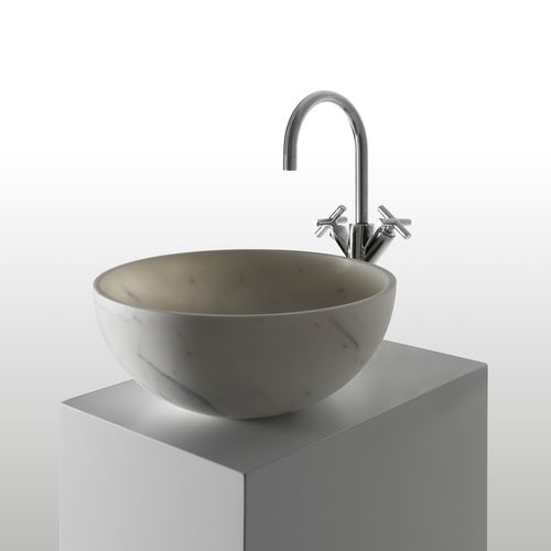 Aufsatzwaschbecken - BOWL N°4 - KREOO - Marmor / individuell gestaltbar / rund
