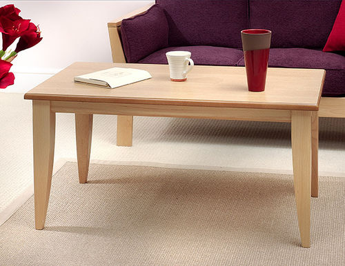 Moderner Couchtisch - STYLUS - Pineapple - Laminat / Gestell aus Buche / rechteckig