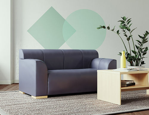 Modernes Sofa - MAGNA - Pineapple - Stoff / wasserdicht / grau