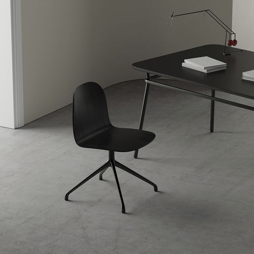 Moderner Stuhl - TERRA - Omelette Editions - für den Innenraum / Sperrholz / Gestell aus lackiertem Aluminium
