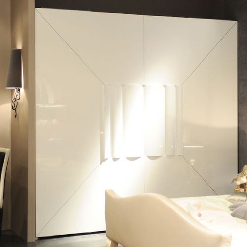 Moderner Kleiderschrank - LEON - Corte Zari - Eiche / MDF / Aluminium
