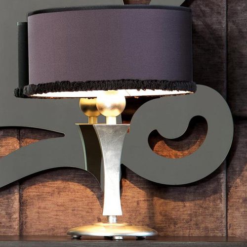 Tischlampe - GINGER-ROLL LAMPS - Corte Zari - Stoff / PVC / modern