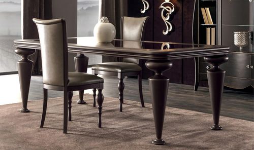 Klassischer Esstisch - ORIONE - Corte Zari - Holz / Glas / Marmor