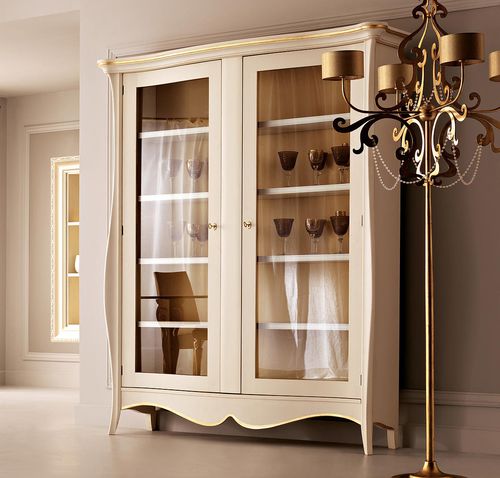 Traditioneller Vitrinenschrank - SOFIA - Corte Zari - freistehend / MDF / Sperrholz