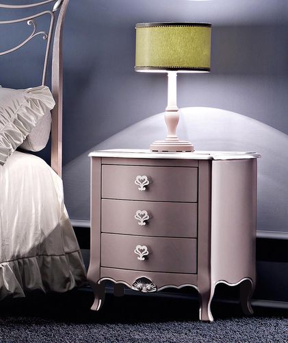 Stil-Nachttisch - GEMMA - Corte Zari - Holz / rechteckig / mit Schublade