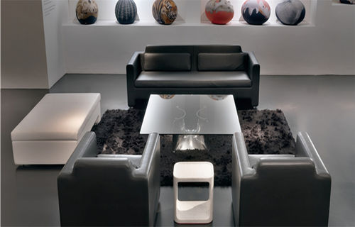 Modernes Sofa - HORIZON  - Baleri Italia - Stoff / Leder / braun