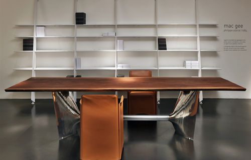 Moderner Tisch - FRATINO - Baleri Italia - Marmor / Teakholz / MDF