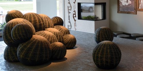 Sofa / originelles Design - CACTUS - Baleri Italia - Stoff / mehrfarbig / Zweisitzer