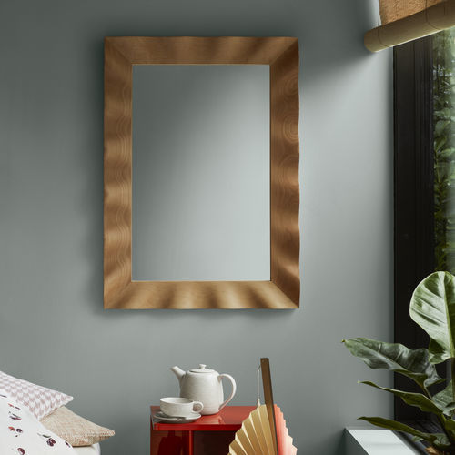 Wandmontierter Spiegel - WAVY  - broste - modern / rechteckig / Buche