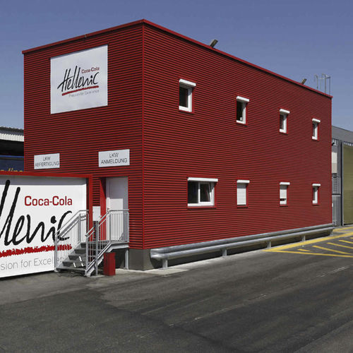 Fertigbau-Gebäude - NIEDRIGENERGIE BÜROGEBÄUDE COCA COLA - Vario Haus - Modul / Container / Stahl