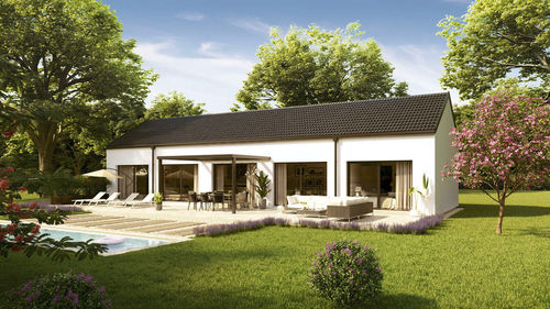 Fertigbauhaus - AVANT - Vario Haus - Bungalow-Stil / energiesparend / Modul