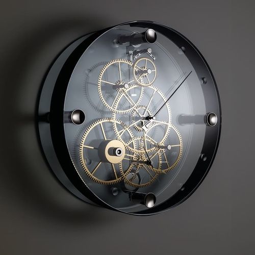 Moderne Uhr - Presto Type 02 Black - Teckell - wandmontiert / Analog / Kristall