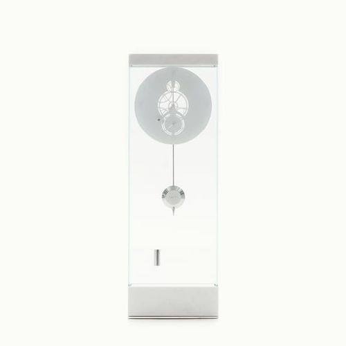 Moderne Uhr - Adagio Type 03 White - Teckell - bodenstehend / Analog / Edelstahl