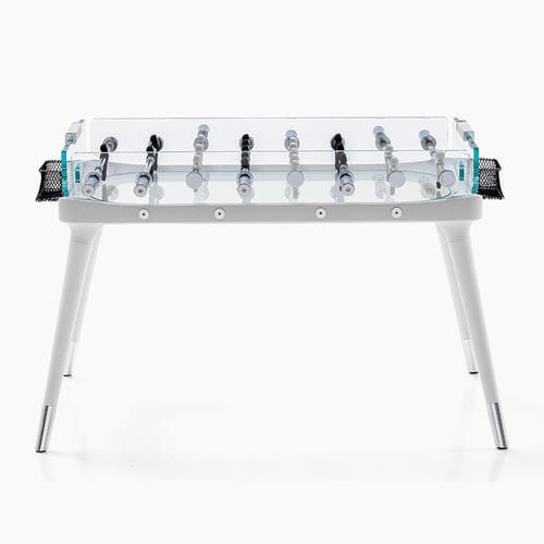 Moderner Tischfußball - 90° Minuto II - Teckell - aus lackiertem Aluminium / polierter Edelstahl / verchromter Messing