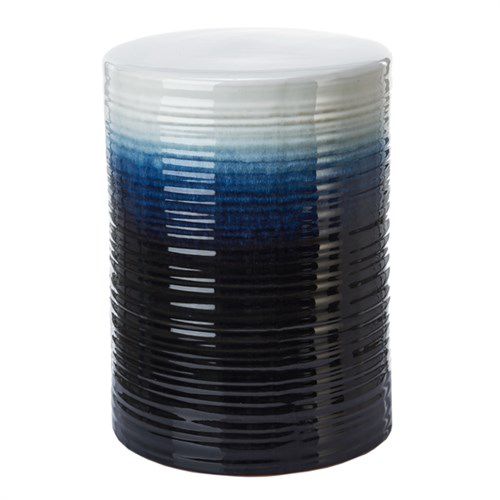 Moderner Hocker - LAGOON - Pols Potten - Keramik / handgefertigt / blau