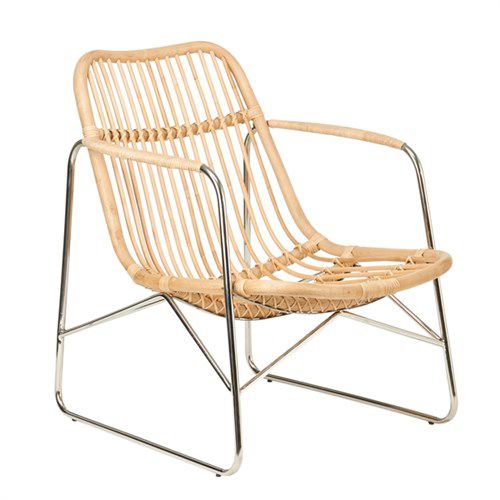 Moderner Sessel - FLORIS NATURAL - Pols Potten - Rattan / Nickel