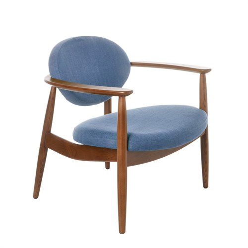 Moderner Sessel - ROUNDY - Pols Potten - Esche / Polyester / blau