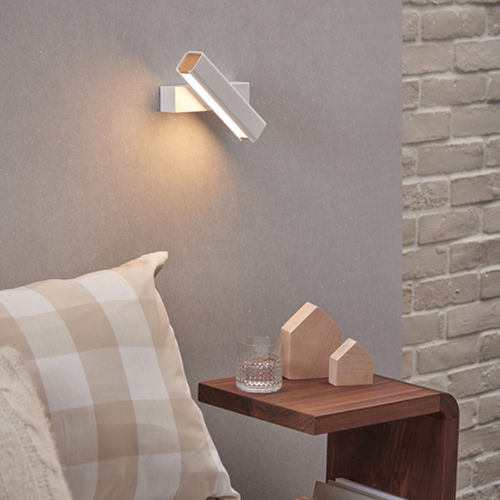 Moderne Wandleuchte - MUMU - Seeddesign - für den Innenraum / Aluminium / Holz
