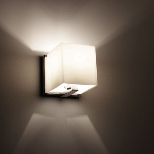 Moderne Wandleuchte - ZEN - Seeddesign - für den Innenraum / Stahl / geblasenes Glas