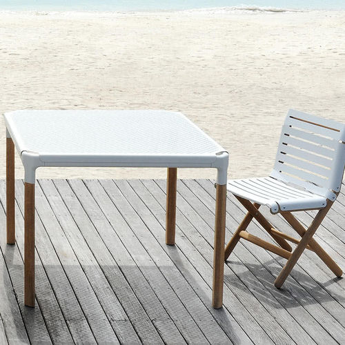 Moderner Tisch - AT800 - Maiori - Teakholz / Aluminium / Karton