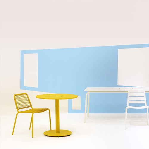 Moderner Stehtisch - VEGA - Maiori - Aluminium / Epoxid / rund