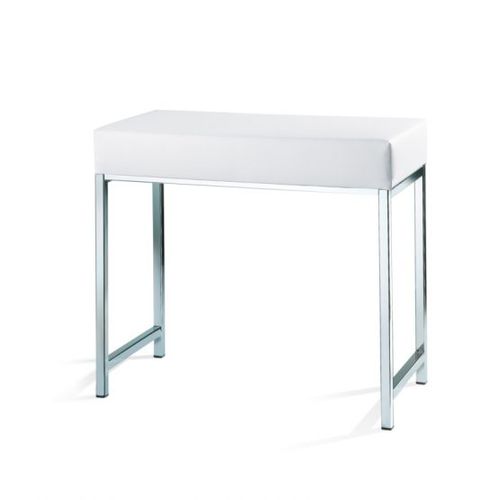 Moderne Bank - Klomfar GmbH - polierter Edelstahl / Leder / nachhaltig