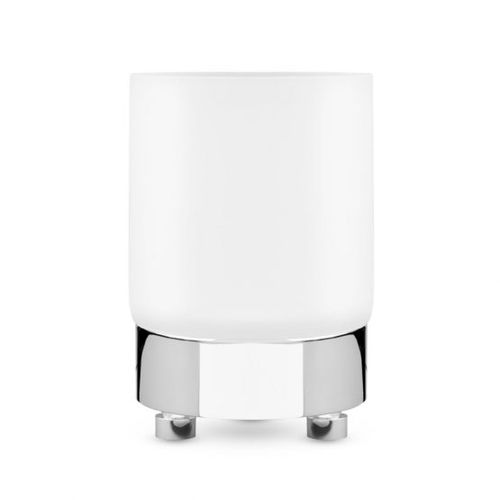Zahnbürstenhalter für Gewerbegebrauch - FROSTED CRYSTAL GLASS, BRASS CHROME PLATED - Klomfar GmbH