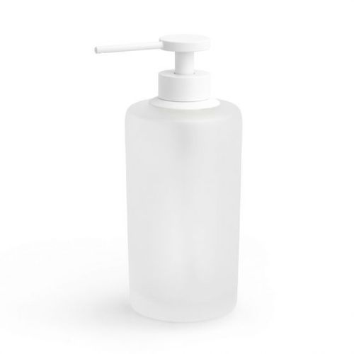 Seifenspender für Privatgebrauch - SATIN: WHITE - Klomfar GmbH - freistehend / Messing / Glas