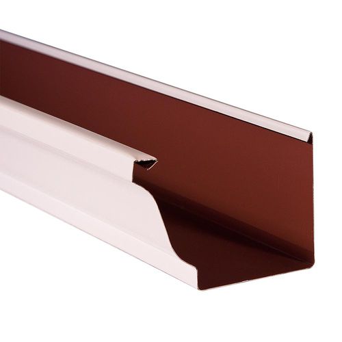 Regenrinne / galvanisiertem Stahl - Κ.100. - Biometal S.A. - Aluminium / rechteckig