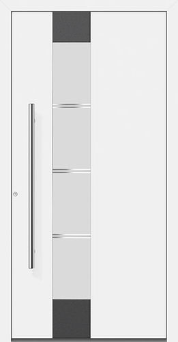 Eingangstür - E-DESIGN 265AL - Kompo Therm - Aluminium / einflügelig / halbverglast