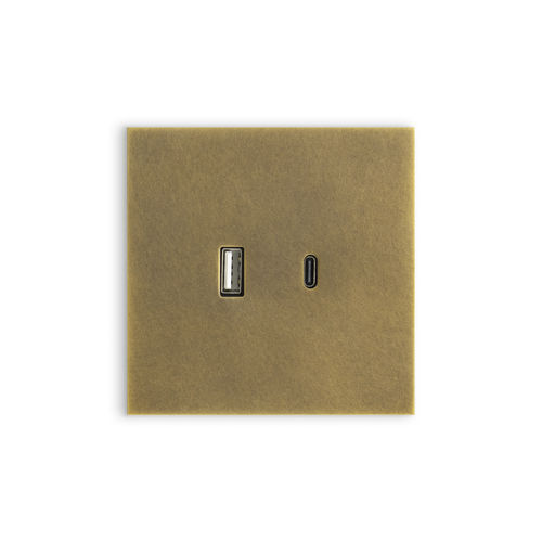 USB-Steckdose - FACET  - Atelier Luxus - doppelt / wandmontiert / Unterputz