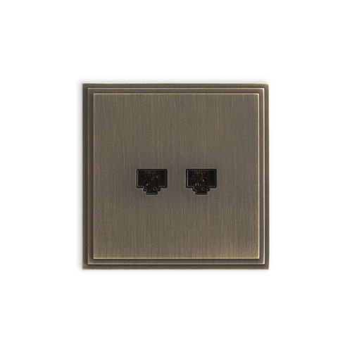 IT-Steckdose - TIARA - RJ45 - Atelier Luxus - doppelt / wandmontiert / Unterputz