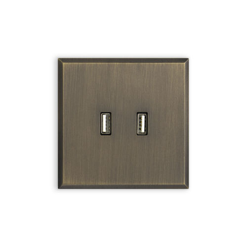 USB-Steckdose - REGENT  - Atelier Luxus - doppelt / wandmontiert / Unterputz
