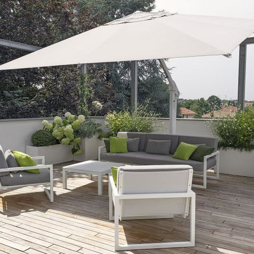 Quadratischer Sonnenschirm - BABY KING - Poggesi - Ampel / Stoff / Metall