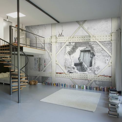 Industriestil-Tapete - BREAK - Neodko - Vlies / Vinyl / Skizzenmotiv