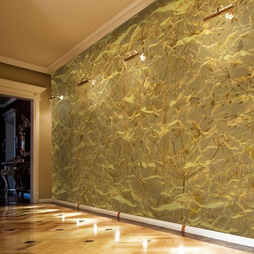 Stil-Tapete - FEUILLES D'OR - Neodko - Vinyl / Naturmotiv / Steinoptik